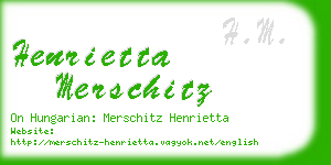 henrietta merschitz business card